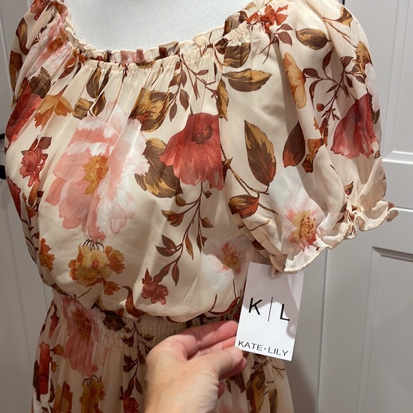 NWT KATE • LILY Floral midi dress, Size 8 - Picture 3 of 17